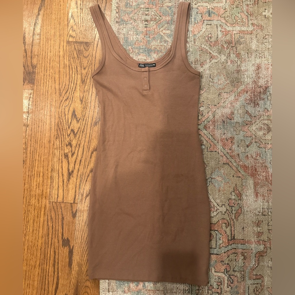 Zara button bodycon dress